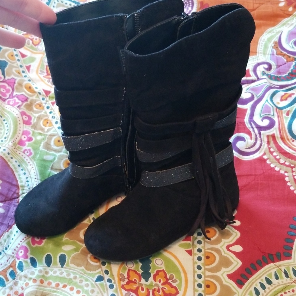 American eagle girls 10.5 tall black boots